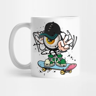 Skateboard Monster Graffiti Street Art Mug